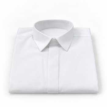 Camisa Batista Blanca Botón Tapado