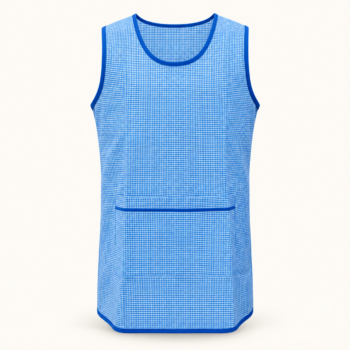 Poncho docente cuadrillé unisex cruzado atrás