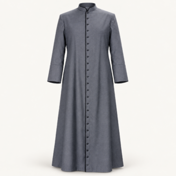 Sotana gris jaspeada de sarga de verano