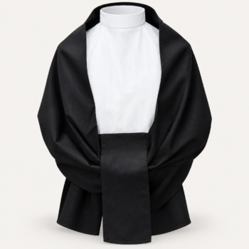 Chal de sarga negro con apertura