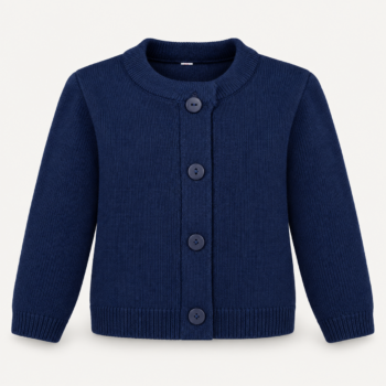 Campera tejida cuello redondo