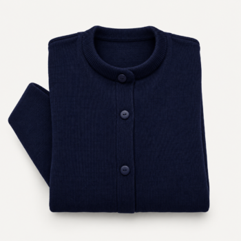 Campera tejida cuello redondo con botones