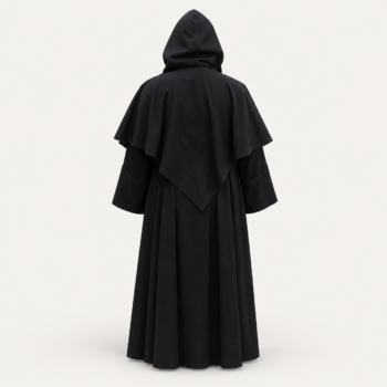 Sotana franciscana con capa corta negra