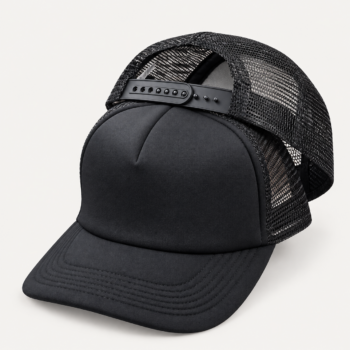 Gorro 5 gajos ajustable con velcro negro con red atrás