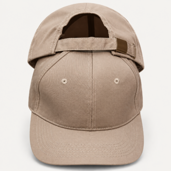 Gorro 5 gajos ajustable con velcro beige